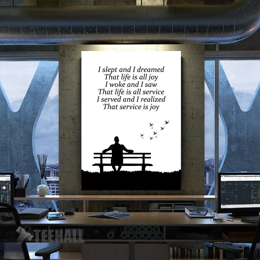 Service Is Joy Motivational Canvas Prints Wall Art Decor