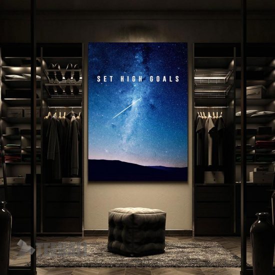 Set High Goals Motivational Canvas Prints Wall Art Decor 2