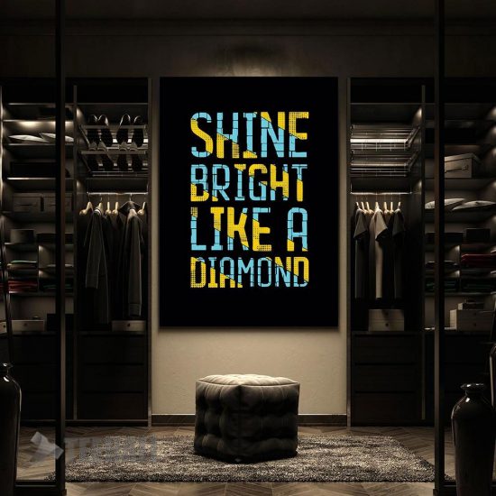 Shine Bright Like Adiamond Motivational Canvas Prints Wall Art Decor 2 Shine Bright Like Adiamond Motivational Canvas Prints Wall Art Decor 2