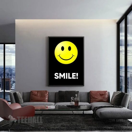 Smile Motivational Canvas Prints Wall Art Decor 1