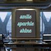 Smile Sparkle Shine Quote Motivational Canvas Prints Wall Art Decor