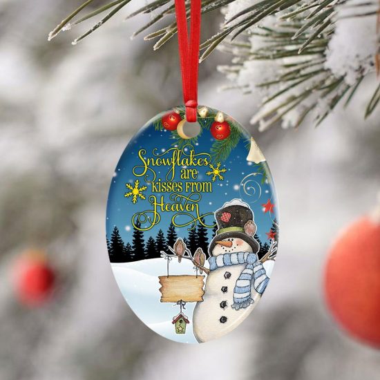 Snowflakes Are Kisses From Heaven Ceramic Ornament 3 1