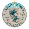 So Many In The Sea Sea Turtle - Personalized Custom Circle Ceramic Ornament