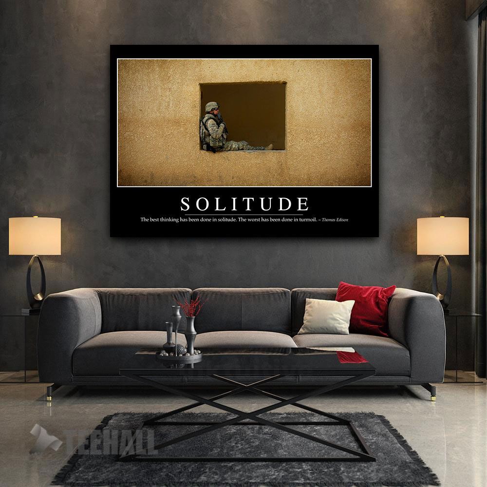Solitude Motivational Canvas Prints Wall Art Decor