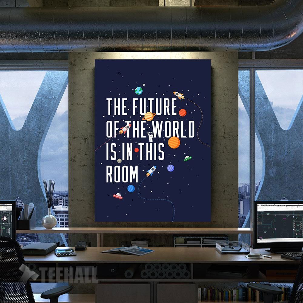 Space Kids Motivation Room Canvas Prints Wall Art Decor