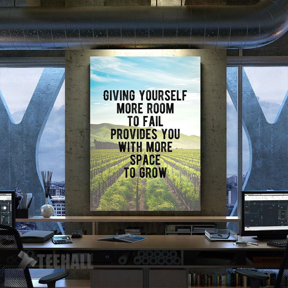 Space To Grow Quote Motivational Canvas Prints Wall Art Decor
