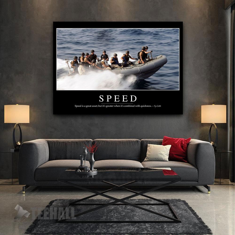 Speed Motivational Canvas Prints Wall Art Decor