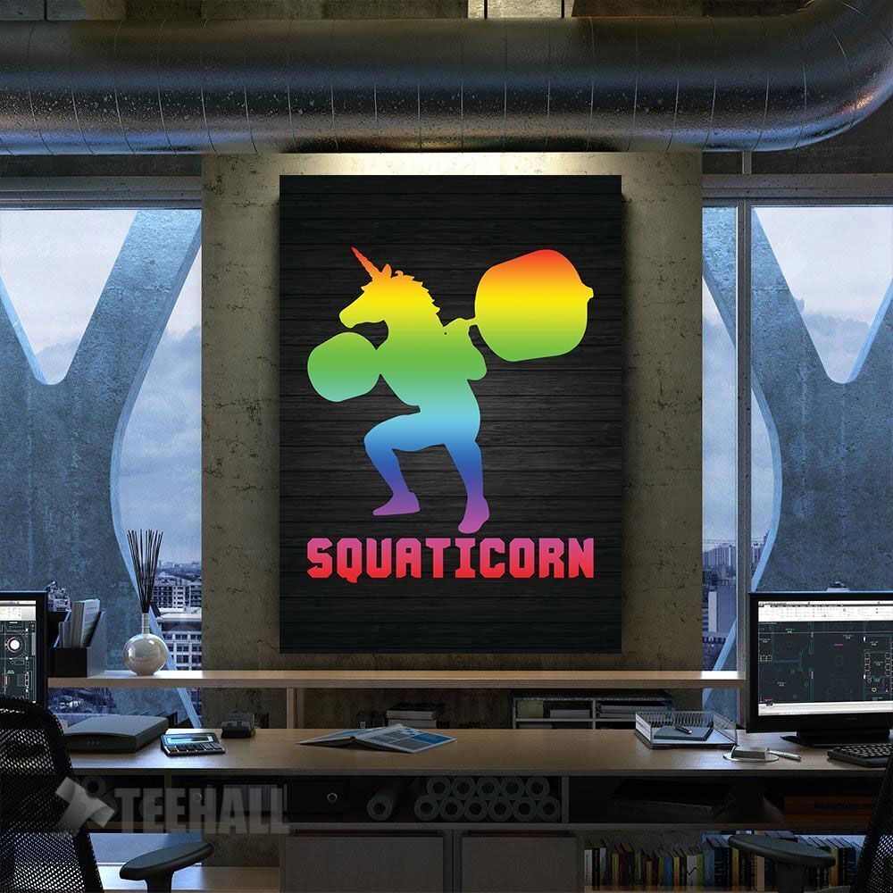 Squaticorn Motivational Canvas Prints Wall Art Decor