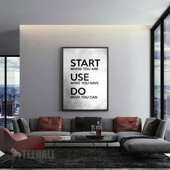 Start Where You Are Motivational Canvas Prints Wall Art Decor 1