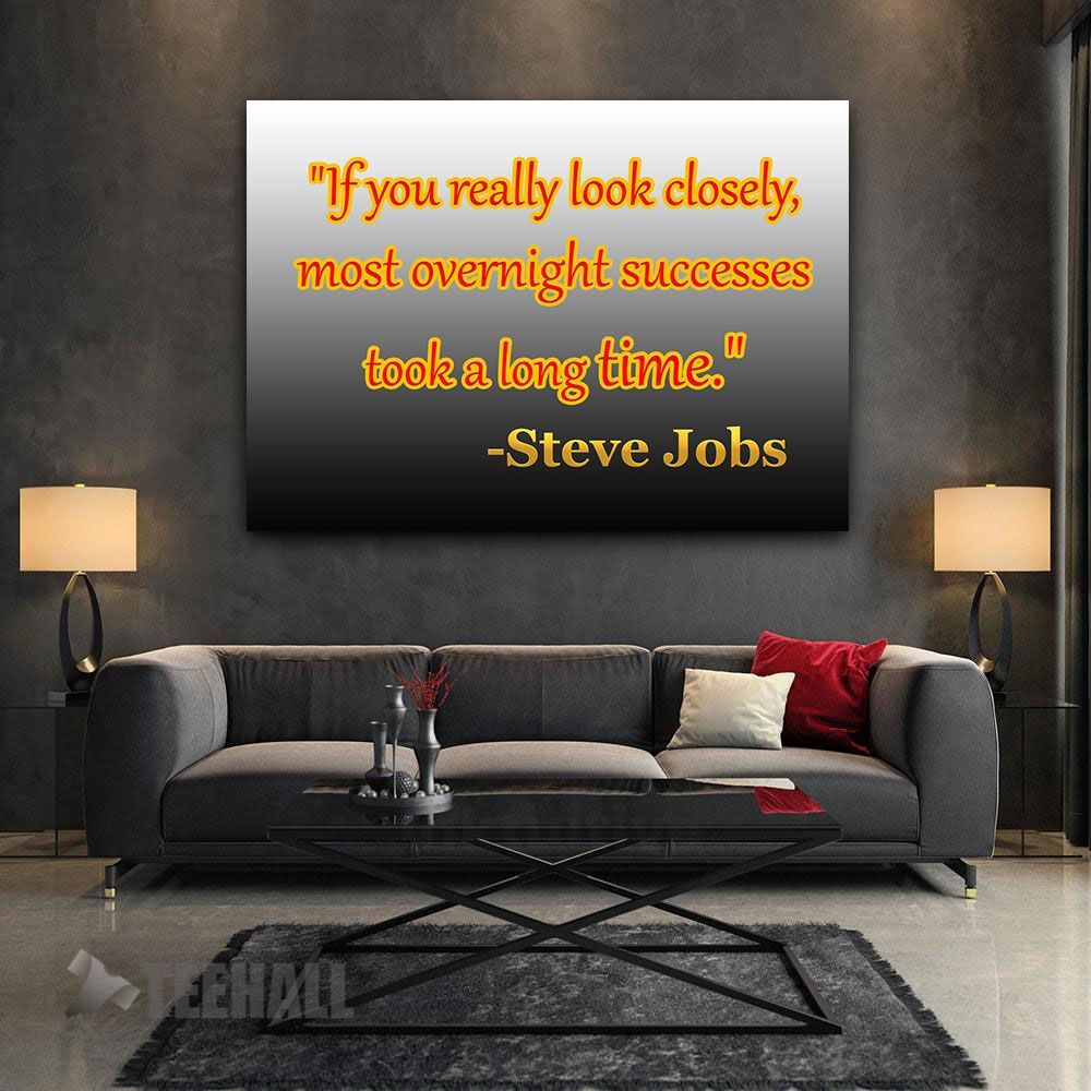 Steve Jobs Time Motivational Canvas Prints Wall Art Decor