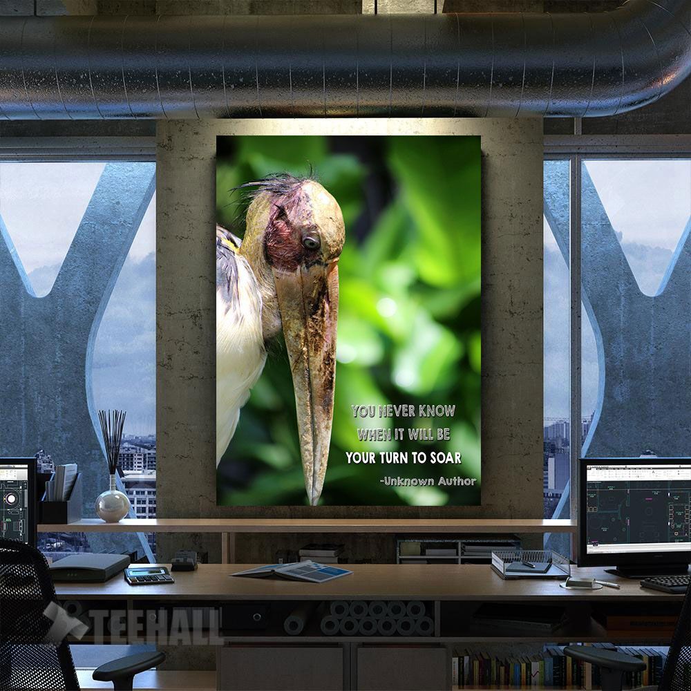 Stork Motivational Canvas Prints Wall Art Decor