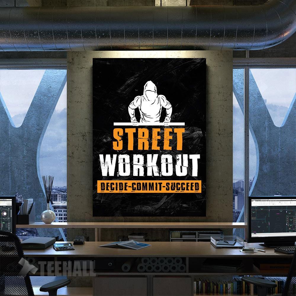 Street Workout Motivation Canvas Prints Wall Art Decor