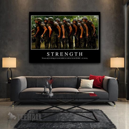Strength Motivational Canvas Prints Wall Art Decor