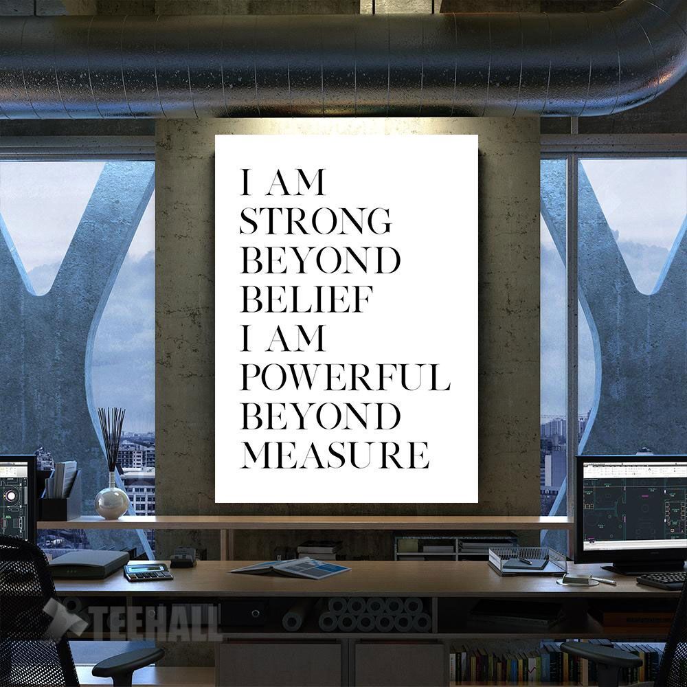 Strong And Powerful Motivational Canvas Prints Wall Art Decor