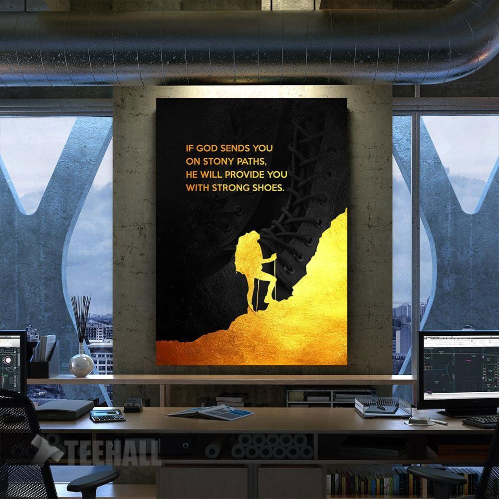 Strong Shoes Motivational Canvas Prints Wall Art Decor
