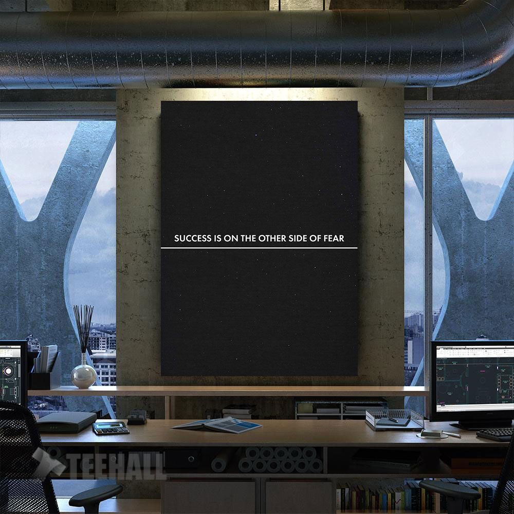 Success And Fear Motivational Canvas Prints Wall Art Decor