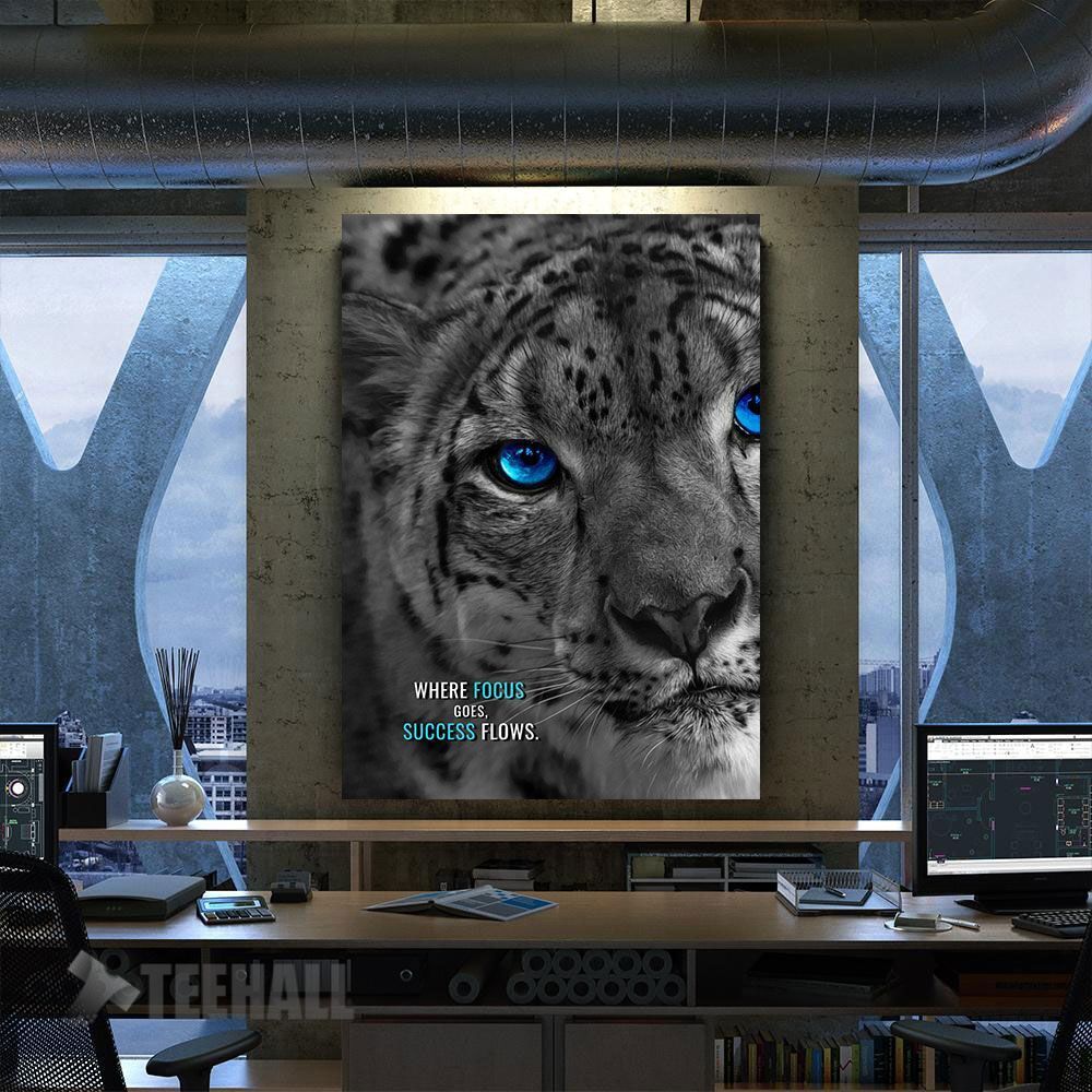 Success Flows Motivational Canvas Prints Wall Art Decor
