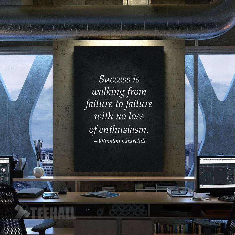 Success Motivational Quote Canvas Prints Wall Art Decor