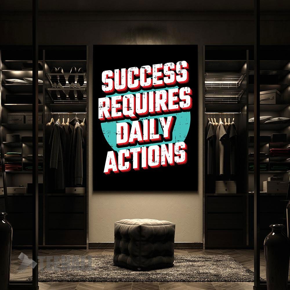 Success-Requires-Daily-Motivational-Canvas-Prints-Wall-Art-Decor-2 Success Requires Daily Motivational Canvas Prints Wall Art Decor 2