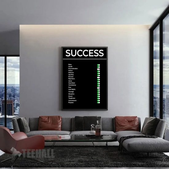 Success Settings Motivational Canvas Prints Wall Art Decor 1