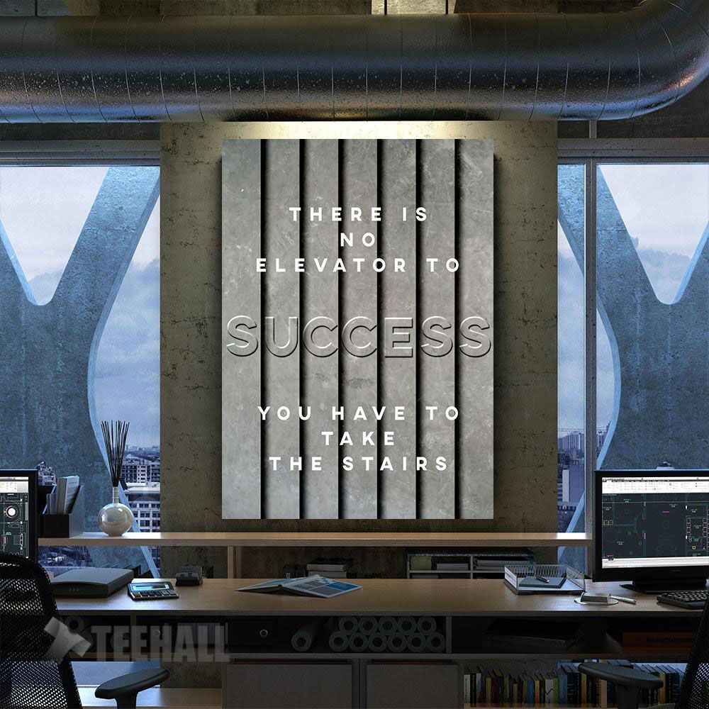 Success Steps Motivational Canvas Prints Wall Art Decor