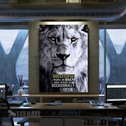 Successful Lion Motivational Canvas Prints Wall Art Decor