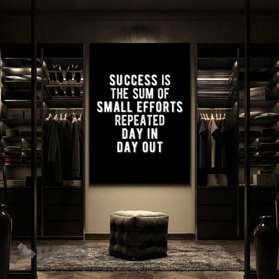 Sum Of Small Efforts Quote Motivational Canvas Prints Wall Art Decor 2
