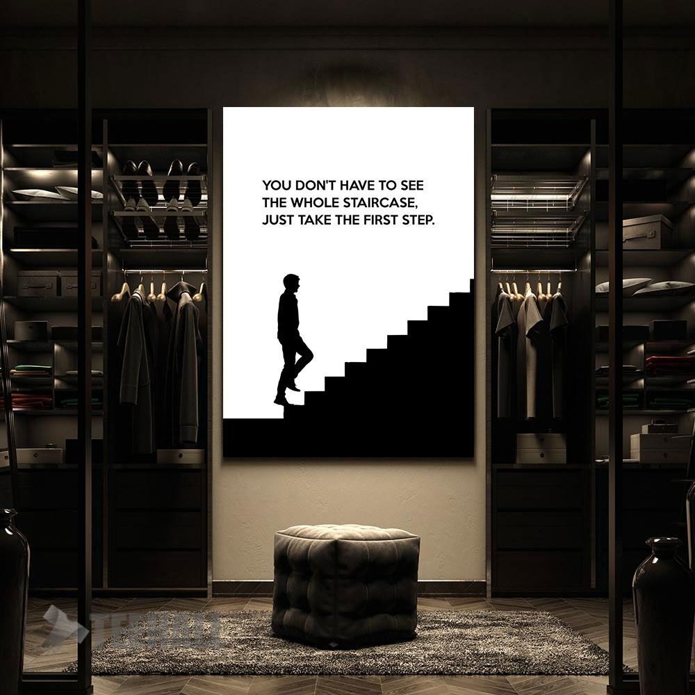 Take-The-First-Step-Mlk-Motivational-Canvas-Prints-Wall-Art-Decor-2 Take The First Step Mlk Motivational Canvas Prints Wall Art Decor 2