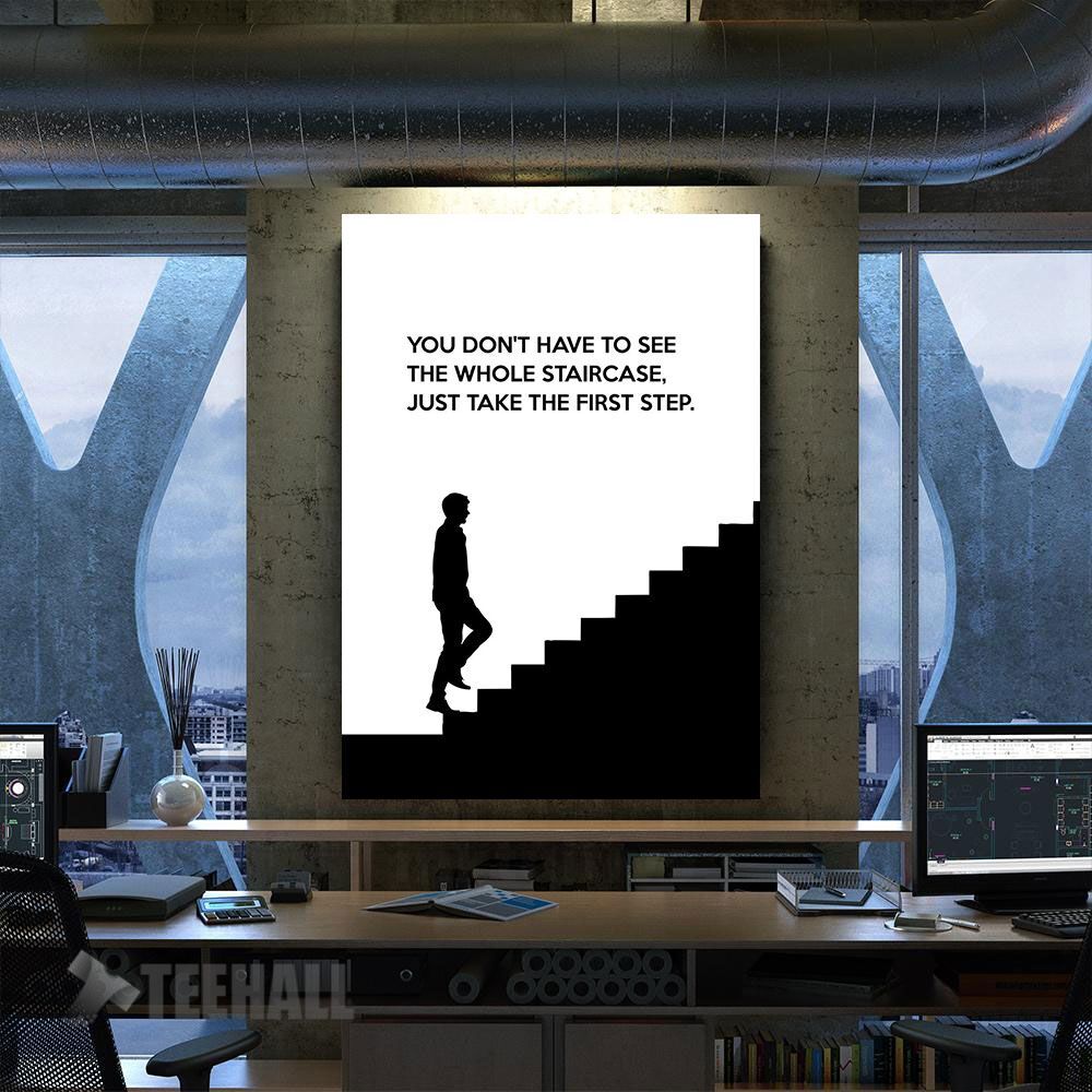 Take The First Step Mlk Motivational Canvas Prints Wall Art Decor
