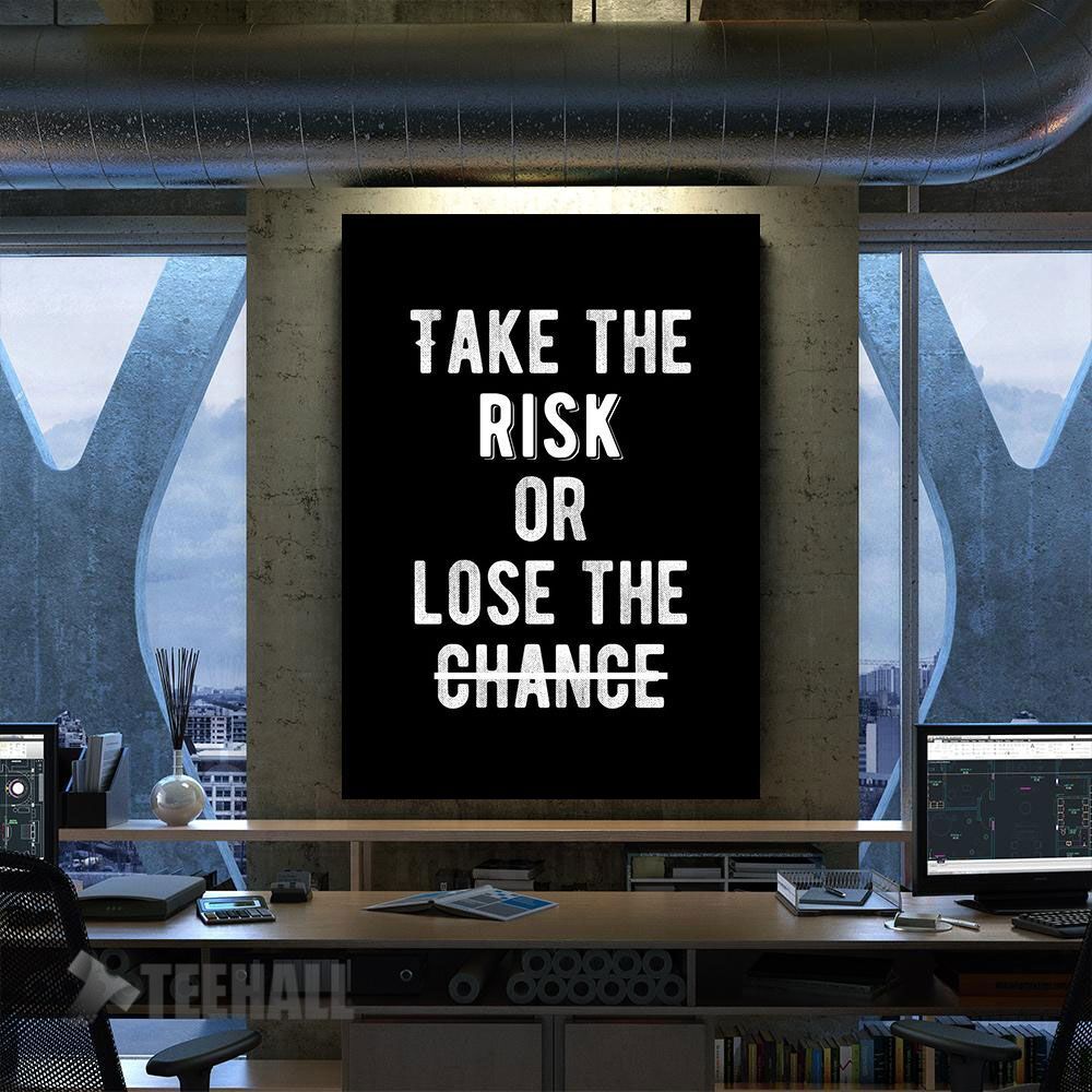 Take The Risk Motivational Canvas Prints Wall Art Decor