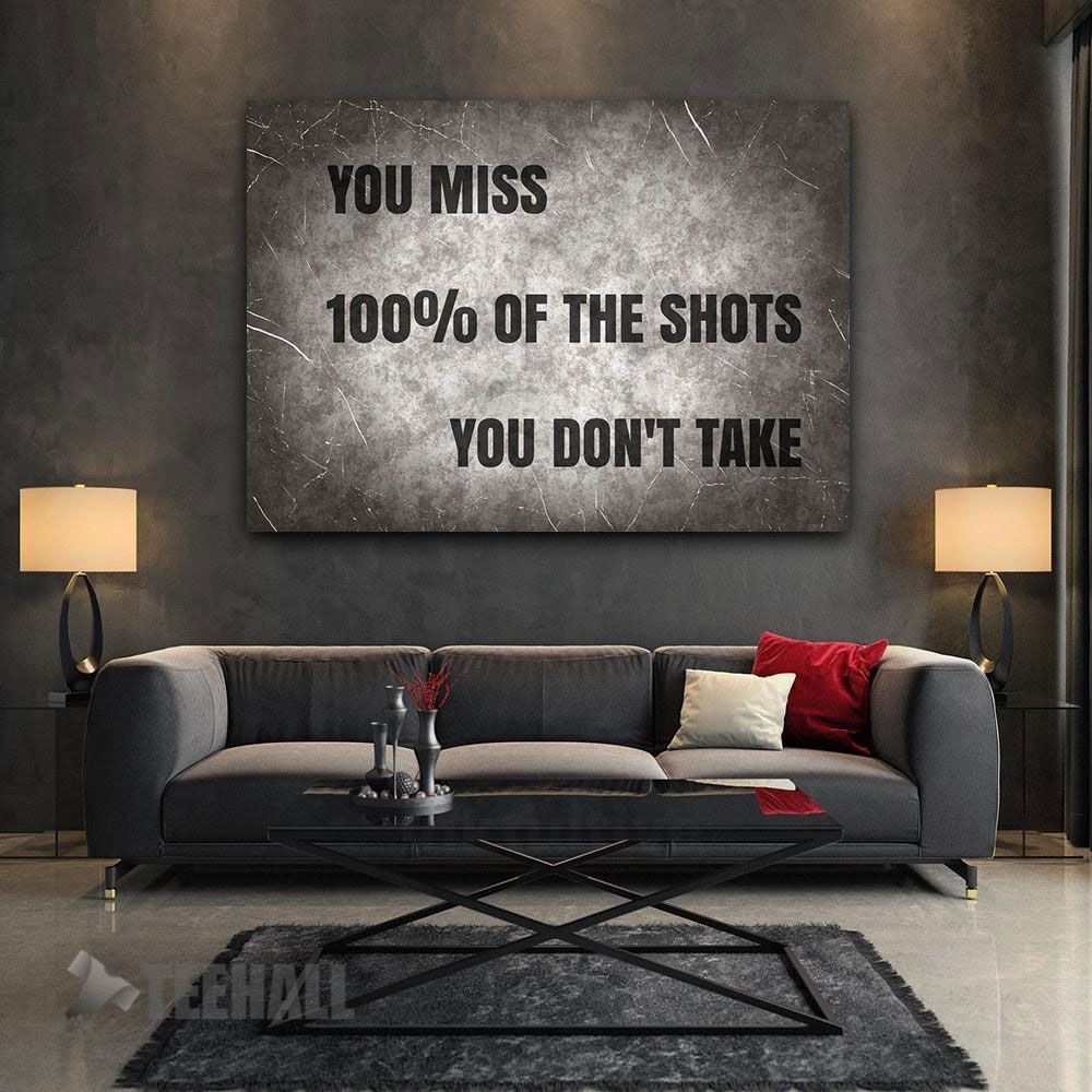 Take The Shot Quote Motivational Canvas Prints Wall Art Decor