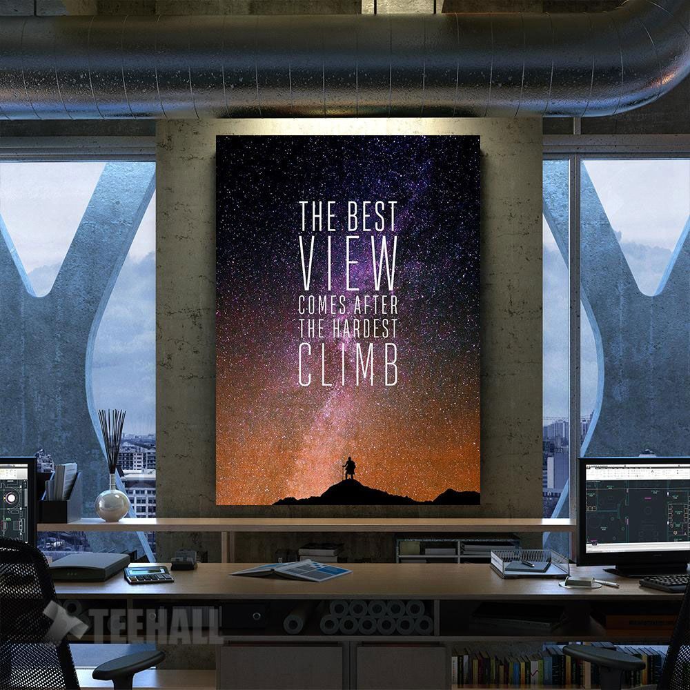 The Best View Motivational Canvas Prints Wall Art Decor