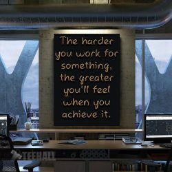 The Harder You Work For Motivational Canvas Prints Wall Art Decor