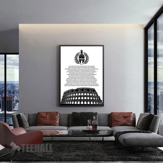 The Man In The Arena Motivational Canvas Prints Wall Art Decor 1 1