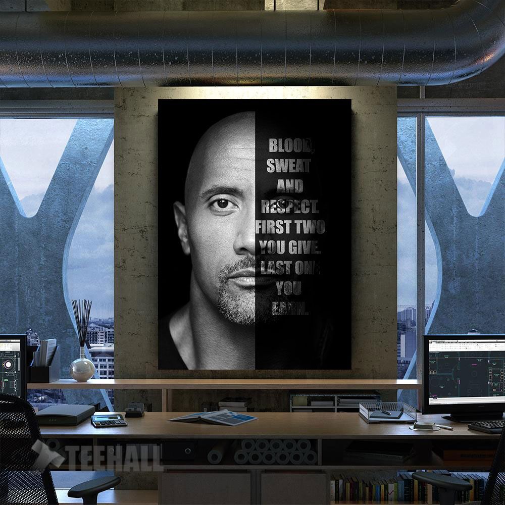 The Rock Quote Motivational Canvas Prints Wall Art Decor