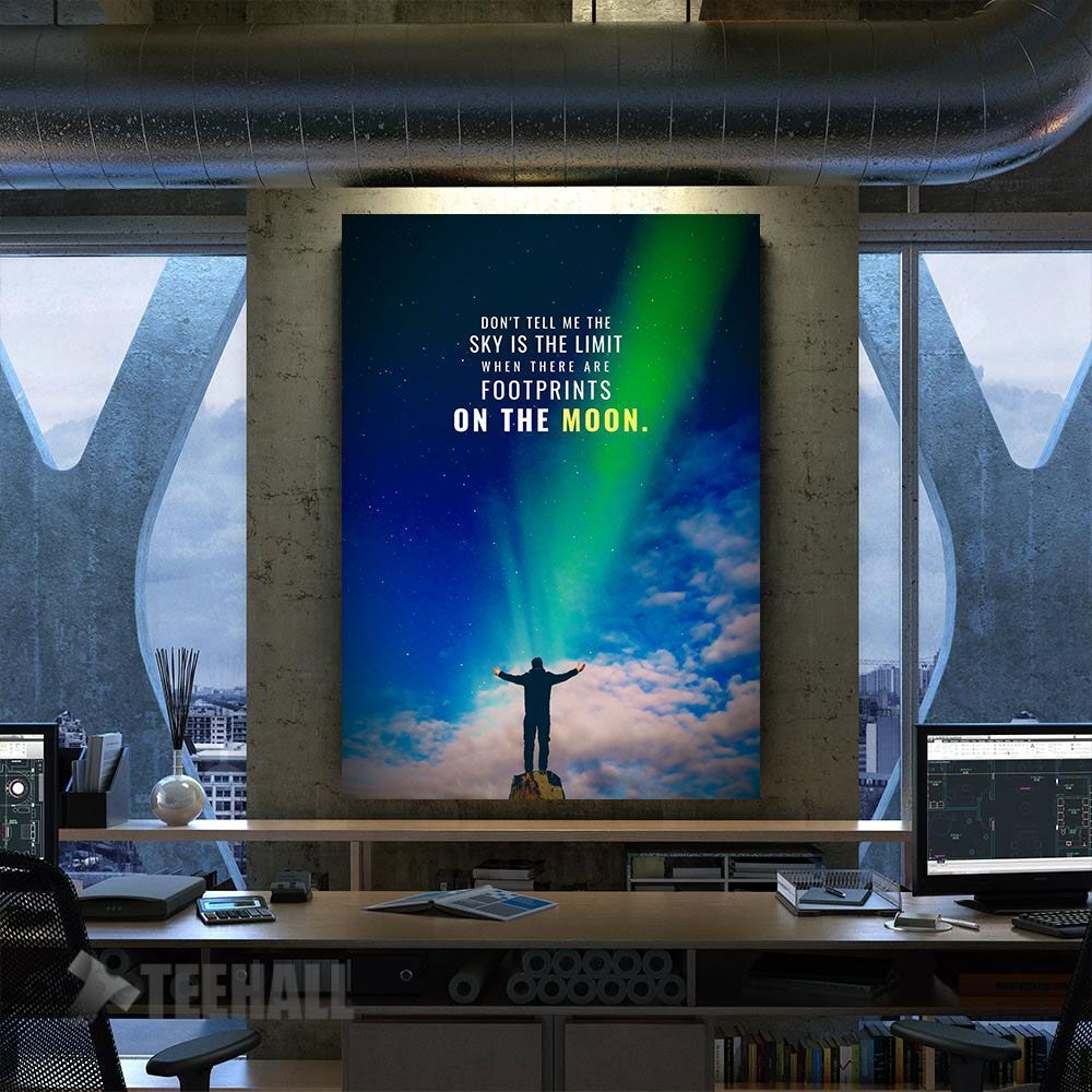 The Sky Is Not The Limit Motivational Canvas Prints Wall Art Decor