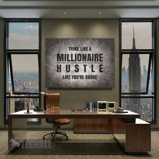 Think Like A Millionaire Motivational Canvas Prints Wall Art Decor 2 1