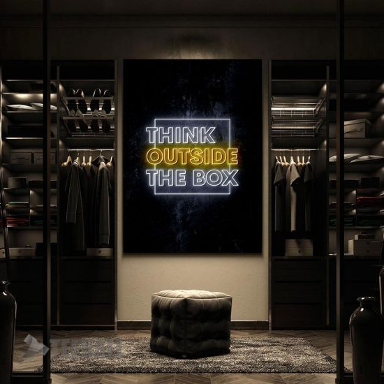 Think Outside The Box Motivational Canvas Prints Wall Art Decor 2 3