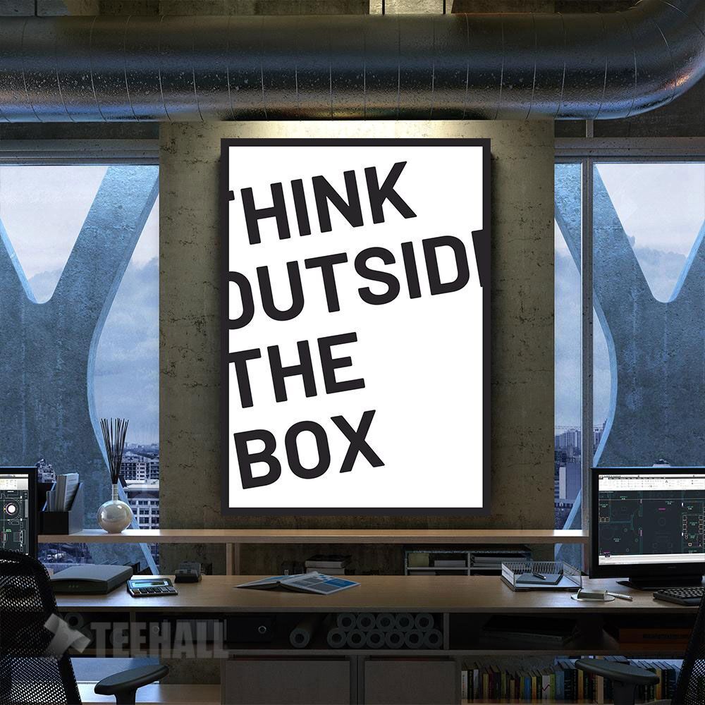 Think Outside The Box Motivational Canvas Prints Wall Art Decor