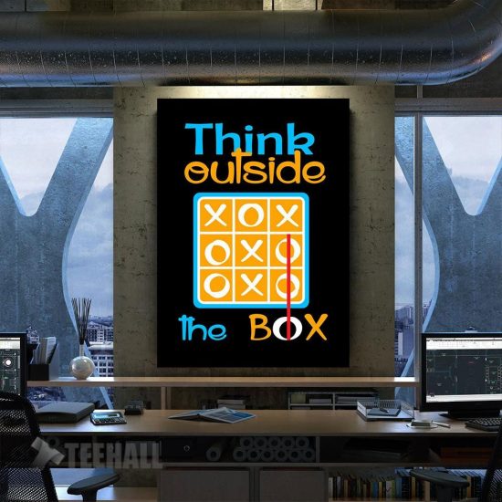 Think Outside The Box Motivational Canvas Prints Wall Art Decor