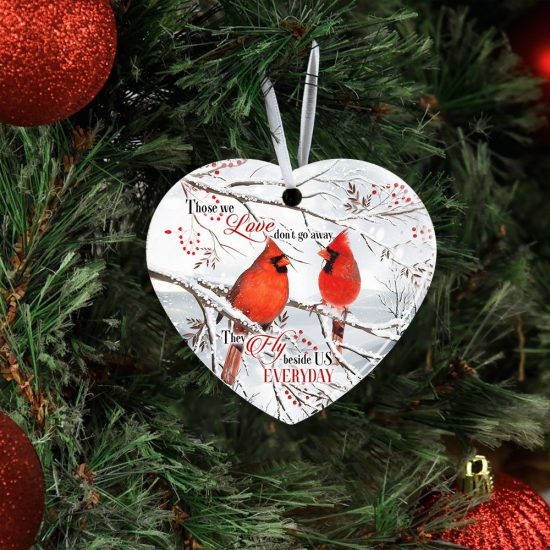 Those We Love Dont Go Away Christmas Cardinal Ceramic Ornament 2