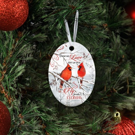 Those We Love Dont Go Away Christmas Cardinal Ceramic Ornament 3