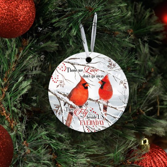 Those We Love Dont Go Away Christmas Cardinal Ceramic Ornament 4