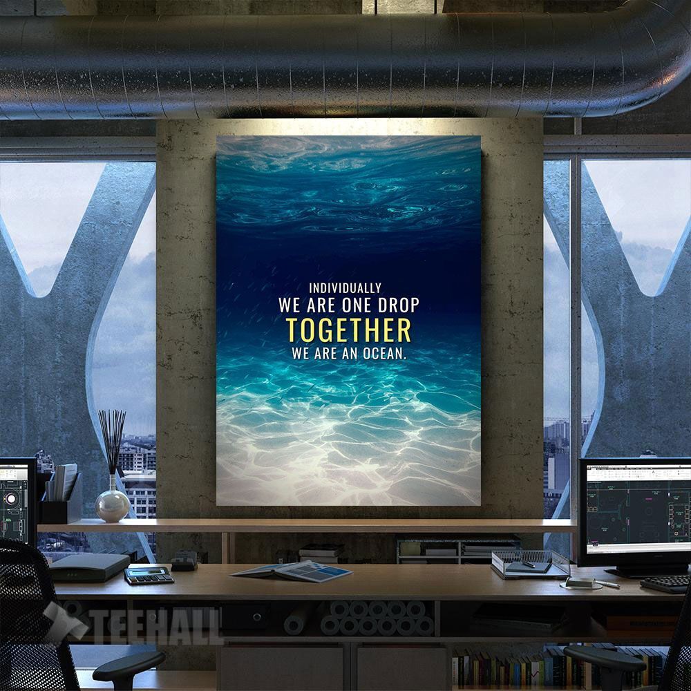 Together An Ocean Motivational Canvas Prints Wall Art Decor