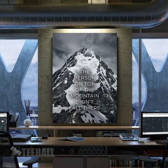 Top Of The Mountain Motivational Canvas Prints Wall Art Decor