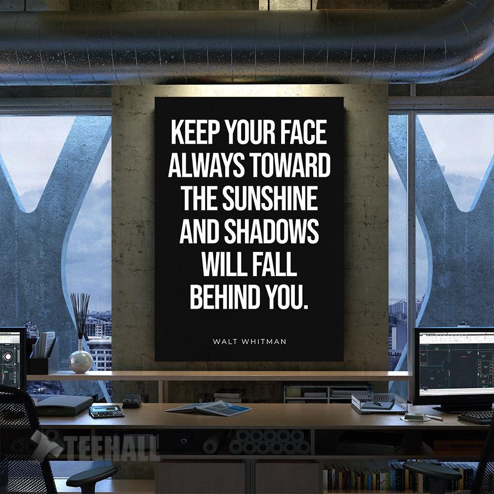 Toward The Sunshine Motivational Canvas Prints Wall Art Decor