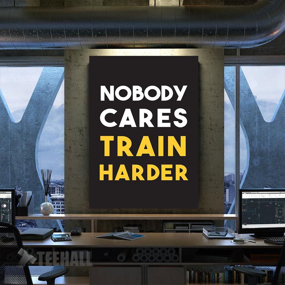 Train Harder Motivational Canvas Prints Wall Art Decor