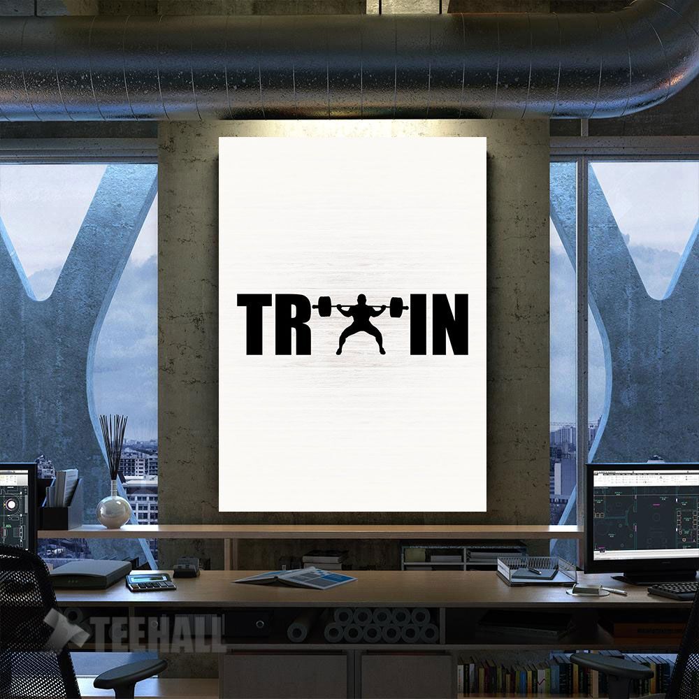 Train Squat Motivation Canvas Prints Wall Art Decor
