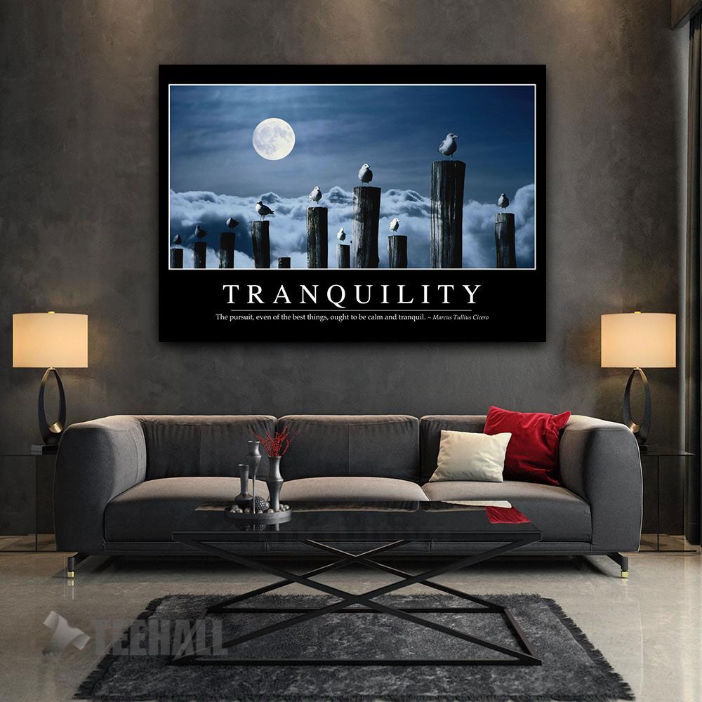 Tranquility Motivational Canvas Prints Wall Art Decor