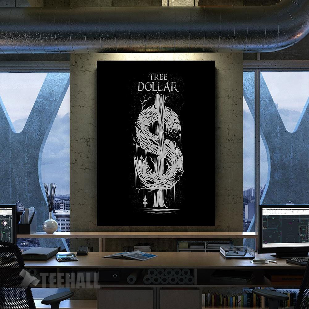 Tree Dollar Gift Motivational Canvas Prints Wall Art Decor